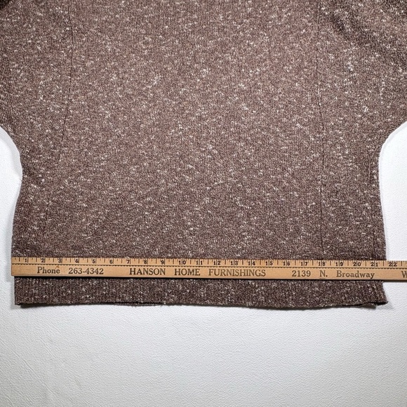 Christopher Banks womens 1X snowflake mocha mousse cowl neck cotton blend soft - Picture 10 of 12